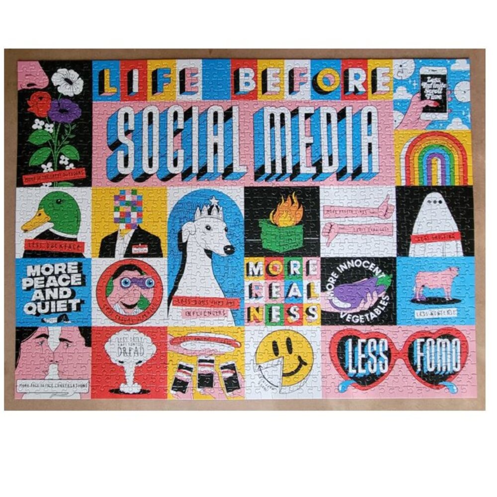 LIFE BEFORE SOCIAL MEDIA by Galison JIGSAW PUZZLE 1000 pieces - Picture 2 of 7